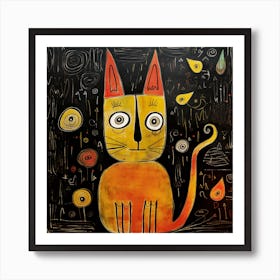 Orange Cat Art Print