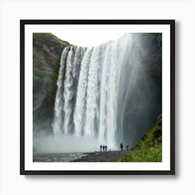 Waterfall In Iceland Art Print