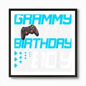 Grammy Of The Birthday Boy Video Gamer Birthday Art Print