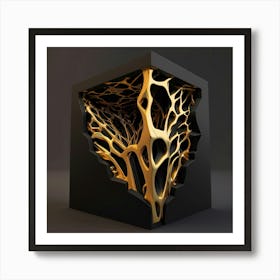 Gold And Black Art Print