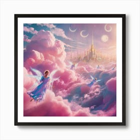 Angels In The Clouds 1 Art Print