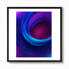 Abstract Blue And Purple Swirl Art Print