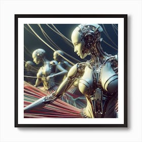 Futuristic Robots Art Print