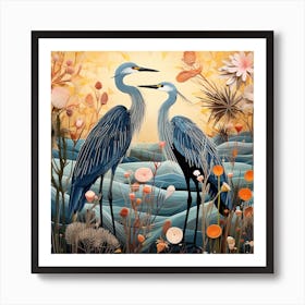 Bird In Nature Great Blue Heron 5 Art Print