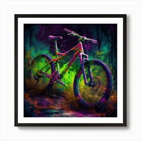 Mountain Bike Painting Art Print