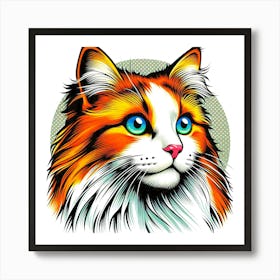 Feline Cat Creative Artwork Illustration 111 Art Print