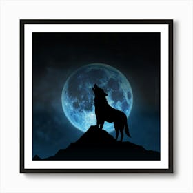 Howling Wolf Art Print