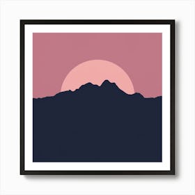 Sunset Over Mountains 2 Art Print