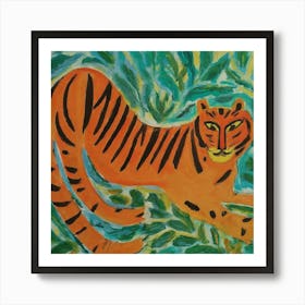 Tiger In The Jungle Art Print