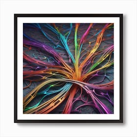 Colorful Wires 2 Art Print