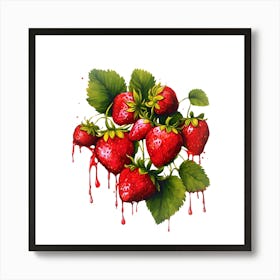 Frutal Freshness, Strawberry Art Art Print