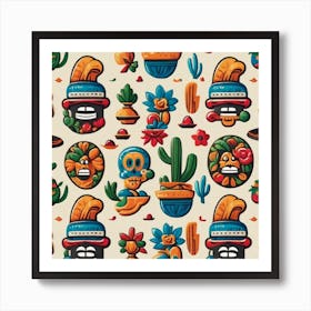 Mexican Pattern 7 Art Print