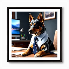 Blue Heeler Working Art Print