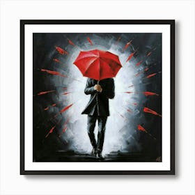 Red Umbrella 1 Art Print