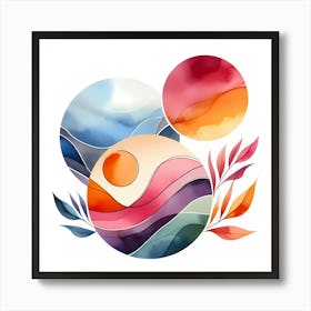 Abstract Watercolor Painting 15 Art Print