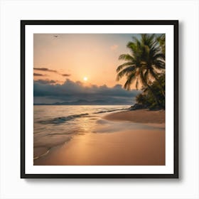 Sunset On The Beach 4 Art Print