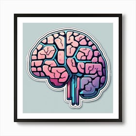 Brain Sticker 10 Art Print