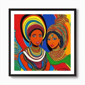 Two African Women Art Print