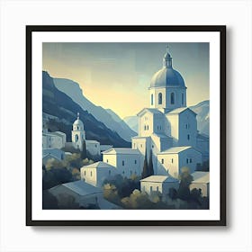 Village In The Mountains 5 Art Print