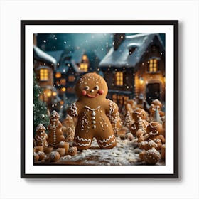 Christmas Gingerbread 2 Art Print