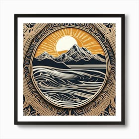 'Sunrise Over The Ocean' Art Print