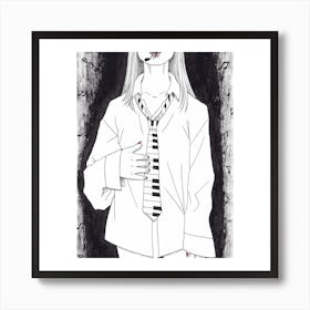 I Play Piano Tie Art Print