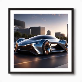 Futuristic Sports Car Art Print