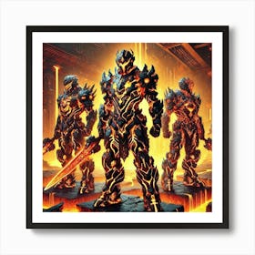 Magmaforged Warriors Art Print