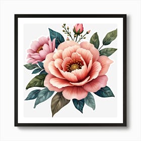 Pink Roses Art Print