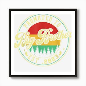 Promoted To Big Brother Of Twins 2023 Baby Announcement Art Print