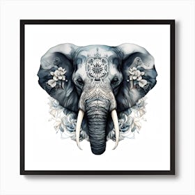 Elephant Series Artjuice By Csaba Fikker 020 Art Print