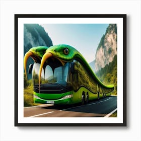 Snake Bus Art Print