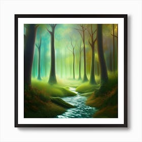Moonlit Forest 1 Art Print