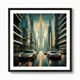 Futuristic City 17 Art Print