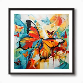 Abstract Butterfly Painting 2 Art Print