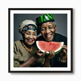 Nelson Mandela watermelons Art Print