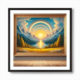 Sunset In The Mountains 1 Art Print