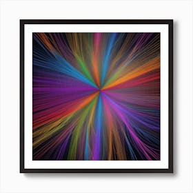 Abstract Rainbow Burst 1 Art Print