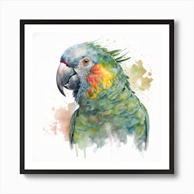 Green Parrot Art Print