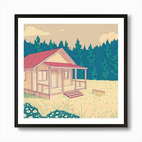 Small House In The Woods Poster