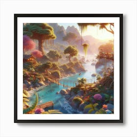 Bloom-filled valley 1 Art Print