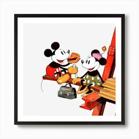 Mickey and Minnie 1 Art Print