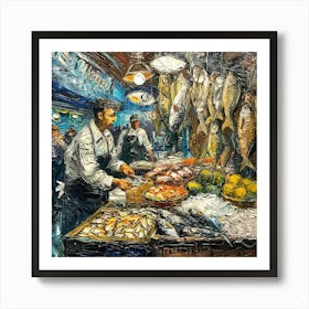 Van Gogh Style: The Fishmonger Series Art Print