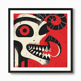 Devil Skull Art Print