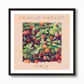 Orange market 1 Art Print