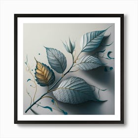 Abstract Leaves Art Print