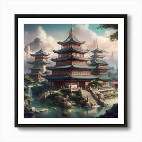 Asian Pagoda Art Print