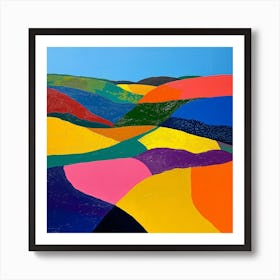 Colourful Abstract The North York Moors England 4 Art Print