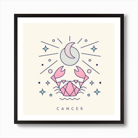 Cancer Square Art Print