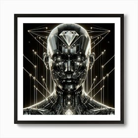 Man With A Diamond Head Art Print